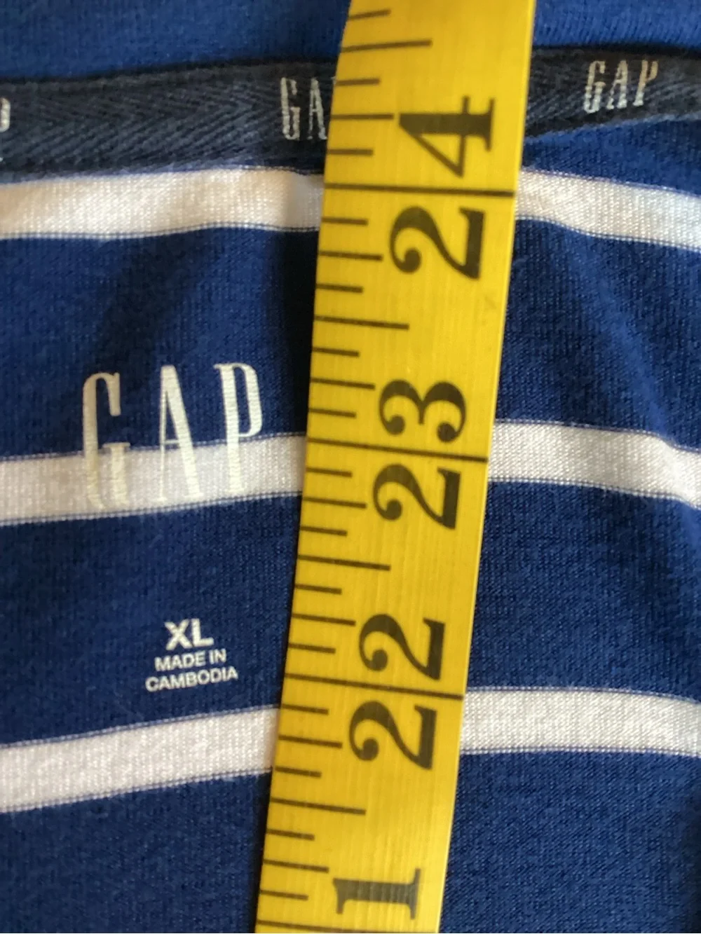 GAP Plus Size XL Navy and White Striped Tee - Picture 9 of 9